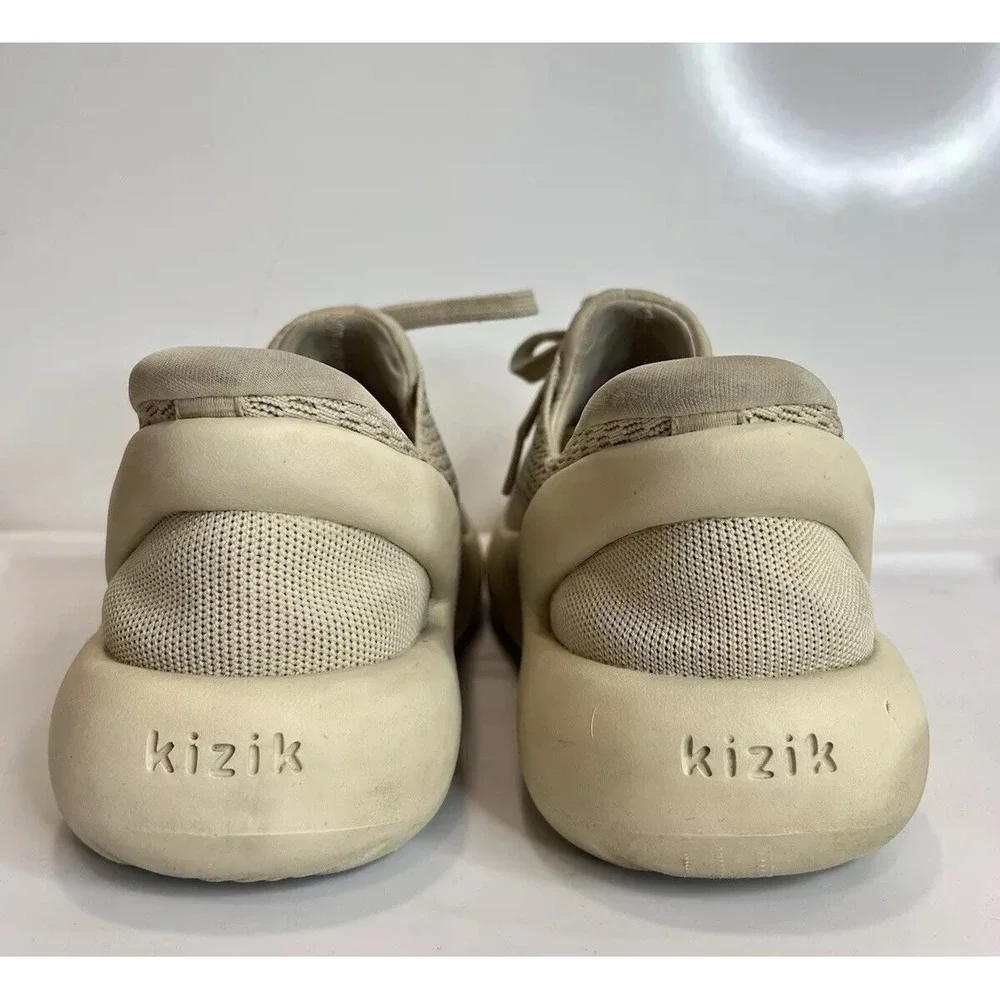 Kizik Roamer‎ Knit Shoes Slip On Hands Free Men Size 10.5 Beige Sand